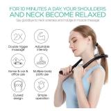 VOYOR Neck Massager Shiatsu Deep Tissue Dual Trigger Point Shoulder Massager for Pain Relief, Ergonomic Handle Design, Lightweight & Portable MS110