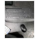 Wireless Keyboard and Mouse Combo - Full-Sized Ergonomic Keyboard with Wrist Rest, Phone Holder, Sleep Mode, Silent 2.4GHz Cordless Keyboard Mouse Combo for Computer, Laptop, PC, Mac, Windows -Trueque
