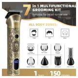 Ufree Beard Trimmer for Men, Electric Razor Shaver, Cordless Hair Clipper Shaving Kit for Mustache Body Nose Ear Hair Facial, Adjustable Beard Grooming Kit Birthday Gifts for Men