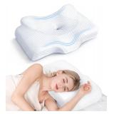 Osteo Cervical Pillow for Neck Pain Relief, Hollow Design Odorless Memory Foam Pillows with Cooling Case, Adjustable Orthopedic Bed Pillow for Sleeping, Support for Side Back Sleepers
