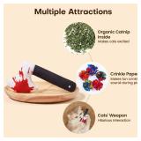 Potaroma 4Pcs Cat Toys, Horror Halloween Knife-Shaped Kitten Catnip Crinkly Sound Toys, Indoor Exercise for All Cat Breeds 6.5 Inches