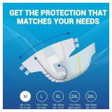 MED PRIDE Ultra-Absorbent Adult Diaper for Diarrhea, Bowel Incontinence, Odor Control, Refastenable Tabs, Women