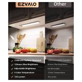 EZVALO 4-Pack Under Cabinet Lights, 2300mAh Rechargeable Motion Sensor Light Indoor, Wireless Closet Lights Battery Operated, with 3 Color Temps, Dimmable, Magnetic, for Kitchen, Stair, Pantry(8inch)