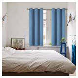 BGment Blackout Curtains for Bedroom - Grommet Thermal Insulated Room Darkening Curtains for Living Room, Set of 2 Panels (38 x 54 Inch, Faded Denim)