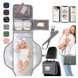Portable Changing Pad for Baby Soft, Comfortable Portable Diaper Changing Pad with Wipes Pockets, Waterproof and Easy to Clean Baby Registry Search, new born baby essentials must haves, baby stuff