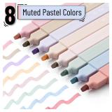 Mr. Pen- Aesthetic Highlighters, 8 Pcs, Chisel Tip, Muted Pastel Color, No Bleed Bible Highlighter Pastel, Highlighters Assorted Colors, Highlighter Set