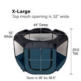 Furhaven Portable Dog Playpen Cat Tent, Pet playground/kennel foldable indoor outdoor zippered puppy crate - Sailor Blue, Extra Large