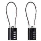 SEPOX Compact Design Twins Resettable 4-Digit Combination Padlock, Extra Long Cable Personalized Password, Durable Vinyl Steel Cable, Multipurpose Lock for Suitcase, Gym Lockers, Toolbox Black