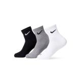 Nike Unisex Everyday Cushioned Training Ankle Socks (3 Pairs), Multi-Color, X-Large