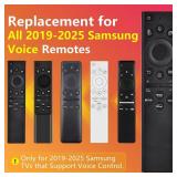 Replacement for Samsung TV Remote, for All 2019-2025 Samsung Remote Control for Smart TV with Voice Control. No Solarcell