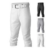 Easton | PRO+ Pull Up Baseball Pant | Youth | Full Length | Elastic Bottom | Youth White Y L