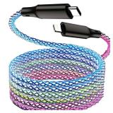 BAVNCO LED iPhone Fast Charger, 5ft RGB Colorful Gradual Light Up MFi Type C to Lightning Charger Cable USB C iPhone Charging Sync Cord for iPhone 14 13 12 11 Pro Max XR XS X 8 7 6 Plus More