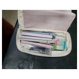 Four Candies 39 PCS Aesthetic School Supplies with Cute Pen Case, 12 Pastel Highlighters, 5 Black Ink Gel Pens, 6 Mechanical Pencils Set 0.5 & 0.7 mm for Students Stationary College Essentials (Pink)
