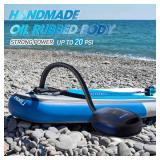 Polotrag Paddle Board Pump, SUP Electric Pump, Professional 20 PSI Portable Air Compressor with Auto-Off, Deflation Function and 12V Car DC Air Pump for Inflatables, Kayaks and Boats