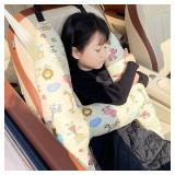 H-Shaped Car Travel Pillow for Kids & Adult-Adjustable Car Seat Pillow, Soft Ergonomic Neck Head Support Sleeping Cushion for Long Distance Travel