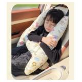 H-Shaped Car Travel Pillow for Kids & Adult-Adjustable Car Seat Pillow, Soft Ergonomic Neck Head Support Sleeping Cushion for Long Distance Travel