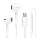 1Pack Wired Earphones for iPhone Earbuds with Lightning Connector (Built-in Mic & Volume Control) [Official Certified] Headphones Compatible with iPhone 14/13/12/SE/11/XR/XS/X/7/7Plus/8/8Plus Headsets