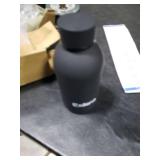 Exllena Small Water Bottle 12oz with Clip, Double Wall Stainless Steel Vacuum Small Insulated Water Bottle Keeps Drinks Cold 24 Hrs/Hot 12 Hrs for Kids Handbag School BPA Free (Black)