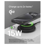 Belkin Magnetic Wireless Charging Pad 15W - MagSafe-Compatible Qi2-Certified Wireless Charging Station, iPhone Charger for Apple iPhone 16, 15, 14 Series, AirPods w/Non-Slip Base - Black (No PSU)