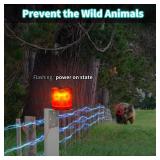 Electric Fence Idicator Light, Briidea Solar Fence Alarm with Light Transmission to 1/2 Mile, Ensure The Normal Operation of The Electronic Fence to Prevent The Invasion of Wild Animals, Red