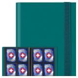 GEAoffice Card Binder - 4 Pocket Trading Card Album Folder - 160 Side Loading Pockets Binder for TCG, MTG, Sports&Game Cards - Gifts for Card Collection (Peacock blue)