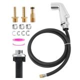 Hygie Rinse Universal Fit Sink Spray Attachment with Hose Set, Kitchen Side Sprayer Head with Adapters Compatible with Moen/Delta Faucet Sprayer Replacement, Braided Hose, Chrome