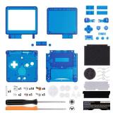 IPS Ready Upgraded eXtremeRate Clear Blue Custom Replacement Housing Shell for Gameboy Advance SP GBA SP Compatible with Both IPS & Standard LCD Console & Screen NOT Included