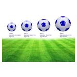 Soccer Ball Size 2 White Blue Suitable for Kids Toddler Boy Gift Training Practice 1-3 Years Old Needle in The Push Stick of Pump