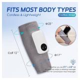 Eniosvar Air Compression Leg Massager, Cordless Calf Massager with Heat, Air Compression Leg Massage for Circulation and Pain Relief, Gifts for Dad Mom Men Women, Gray (Single)