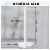Colingmill White Scalloped Paper Towel Holder Countertop Wooden Cute Rustic Boho Kitchen Towel Roll Stand with Anti Skid Base Rack Napkin Organizer for Kitchen Countertop Dining Table Cabinet