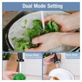 DJS Kitchen Faucets with Pull Down Sprayer Matte Black - Dual Mode Setting Single Handle 1 or 3 Holes Commercial Black Kitchen Sink Faucet with Deck Plate for Farmhouse RV Vessel Basin