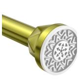 Gold Shower Curtain Rod 32-80 inches, Adjustable Curtain Rod, No Drilling, Stainless Steel Shower Rods for Bathroom, curtains, cabinets, Kitchens