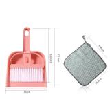 Lamoutor 3 Pack Mini Hand Broom and Dustpan Set Small Dust Pans with Brush Set Cleaning Tool for Desk, Car and Animal Waste Mixed Color