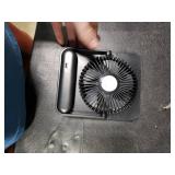 WHATOOK Small Desk Fan Personal Fans: 2000mah 10 Hours Battery Office Quiet Mini Desktop Fan Portable Rechargeable Travel Essentials