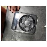 WHATOOK Small Desk Fan Personal Fans: 2000mah 10 Hours Battery Office Quiet Mini Desktop Fan Portable Rechargeable Travel Essentials