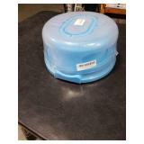 Cake Cupcake Carrier with Lid and Handle + Cake Stand Plate with Dome | 10 Round Cake Container Holder with Cover | Plastic Pie Carrier Cake Storage Container | Bunt Keeper Platter Tray for Transport