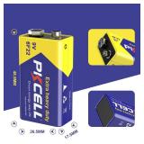 PKCELL 9V Battery Carbon Zinc for Smoke Detectors 6F22 Battery, 10-Year Shelf Life Ultra Long-Lasting(2 Count)