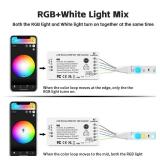 GLEDOPTO ZigBee 3.0 RGBCCT LED Strip Controller Pro RGB Color and Warm White Cold White Light Mix PWM Dimming Smart Phone App Voice Control Work with Hub Bridge (ZigBee Hub Required)