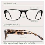 Gaoye 2-Pack of Reading Glasses - Blue-Light Filter, UV Protection - Readers with Rectangle Frames +2.0