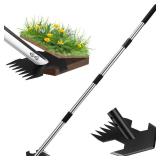 CAROD Hoe Garden Tool, Scuffle Garden Hoe for Weeding with 30-60 Inch Steel Long Handle, Dual Use Sharp Gardening Hula Hoe, Adjustable Rocket Shaped Weed Remover Action Hoe