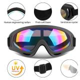 COOLOO Ski Goggles, 2 Pack Snow Goggles Snowboard Goggles for Men Women Kids - UV Protection Foam Anti-Scratch Dustproof