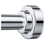 TEECK Shower Curtain Rod, 27-76 inch Adjustable Spring Tension Curtain Rod, Never Rust Anti-Slip Shower Curtain Rod for Bathroom, No Drilling, Never Collapse, Easy to Use, Silver