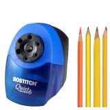 Bostitch Office QuietSharp 6 Electric Pencil Sharpener, Heavy Duty Classroom Sharpener, Size Selector with 6 Different Sizes, Perfect for Classroom and Homeschool Use, Blue