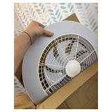 19.7 Orison Ceiling Fans with Lights, Low Profile Ceiling Fan with Lights and Remote, 6 Wind Speeds Smart Flush Mount Ceiling Fan for Bedroom, Kids Room and Living Room 19.7" (White)