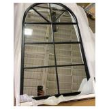 Retails for $180! Floor Mirror, Arched Window Pane Mirror, Oversize Wall Full Body Mirrors, Black Farmhouse Standing Mirrors Hanging or Leaning for Living Room, Entryway, No Stand