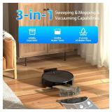 Retails for $110! Robot Vacuum and Mop Combo, Robot Vacuum Cleaner, 6 Cleaning Modes, Large Capacity Water Tank Dustbin, Self-Charging, WiFi/App/Alexa, Ideal for Hard Floor, Carpet, Pet Hair