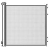 Retractable Safety Baby Gate or Mesh Dog Gate,Durable Portable Mesh Retractable Gate,Easy to Use for Stairs, Doorways,Hallways, Indoor, Outdoor, 33.5" Tall, Extends to 55" Wide Gray