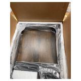 C Shaped Side Table, Small End C Table, for Living Room, Sofa, Bedside, Couch, TV Tray, Eating, Laptop Rustic Brown and Black