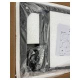 C Shaped Side Table, Small End C Table, for Living Room, Sofa, Bedside, Couch, TV Tray, Eating, Laptop Rustic Brown and Black