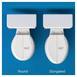 Brondell Ecoseat Plastic White Elongated Soft Close Bidet Toilet Seat